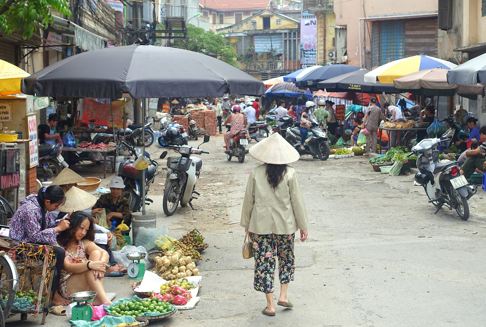 A street market in Hanoi, Vietnam